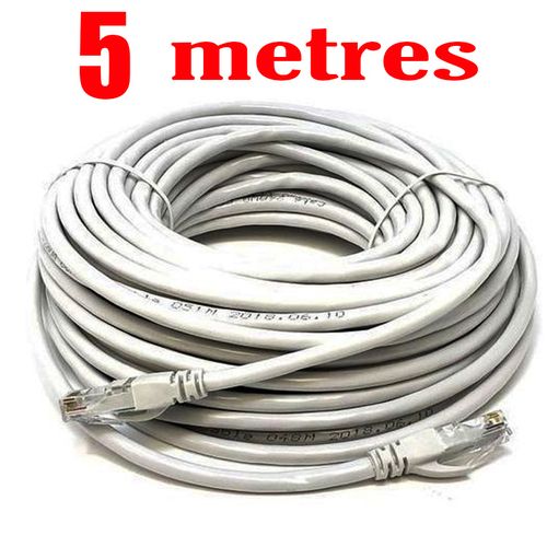 Generic Câble réseau ethernet RJ45 5M Cat.6 qualité Pro, Haut