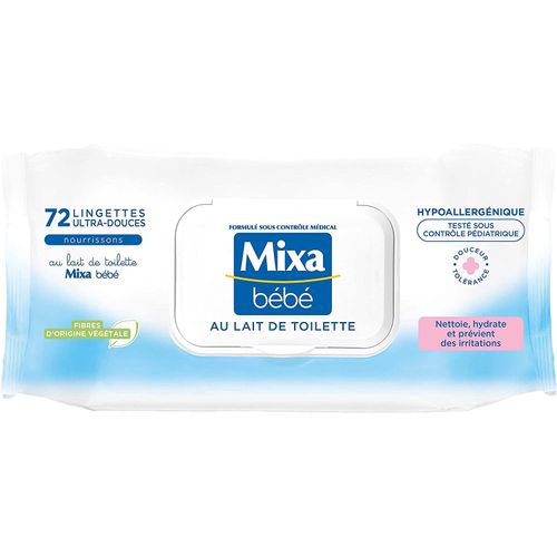 MIXA BEBE Lingettes ultra doux au lait de toilettes pour
