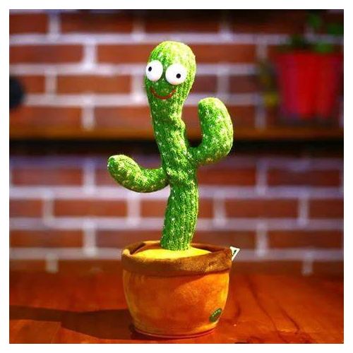 Dancing Cactus répète ce que vous dites, jouet électronique en peluche avec  éclairage, jouets d'enregistrement de cactus chantants