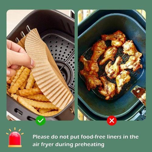 product_image_name-Generic-Lot de 100 Pièces de Papier de Cuisson Jetable pour Air Fryer – Feuilles Antiadhésives Résistantes à la Chaleur-3