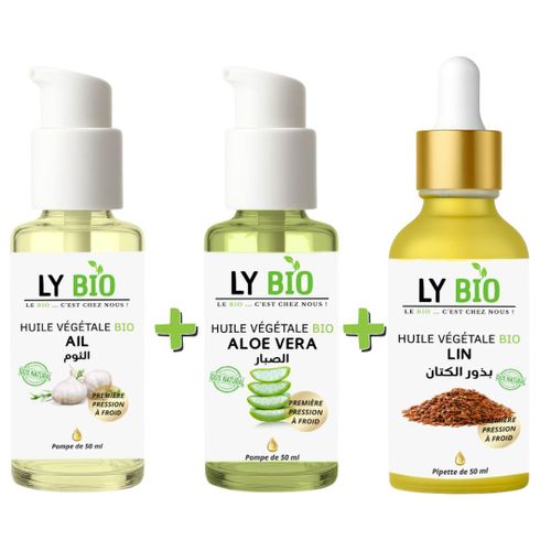 product_image_name-LY BIO-PACK HUILE AIL 50ML - POMPE + HUILE ALOE VERA 50ml - POMPE + HUILE LIN 50ML - PIPETTE-1
