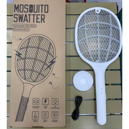 product_image_name-Generic-Raquette anti-moustiques électrique 2 en 1, 2700V, LED, Rechargeable par USB,-1