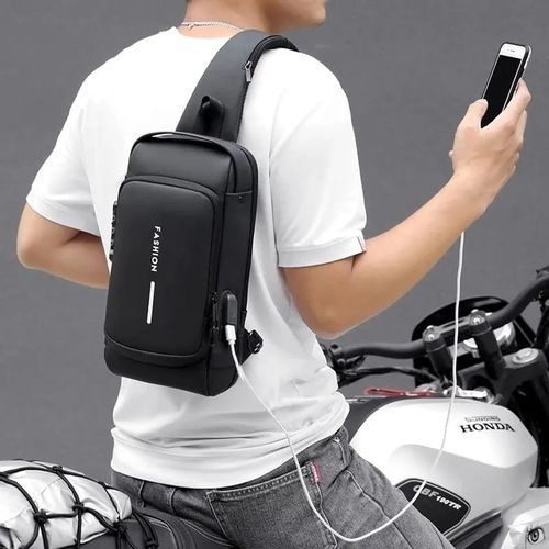 Generic Sac a bandouliere antivol USB pour homme sac a bandouliere multifonction sacs de poitrine sac messager sac de voyage pour homme initie a prix pas cher Jumia Maroc
