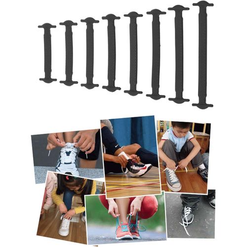 product_image_name-Generic-16 Pièces/Ensemble Lacets artificiel élastiques en silicone pour baskets et autres types de chaussures, adultes Homme et Femme, en Forme de T.-4