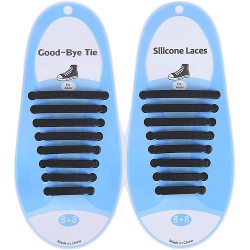 product_image_name-Generic-16 Pièces/Ensemble Lacets artificiel élastiques en silicone pour baskets et autres types de chaussures, adultes Homme et Femme, en Forme de T.-8