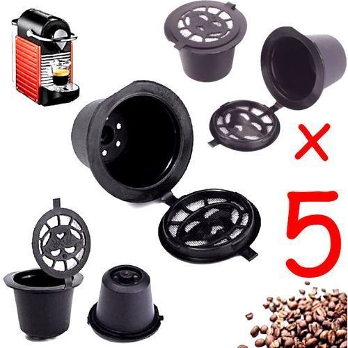 Generic 5 Capsules nespresso rechargeable compatible café +