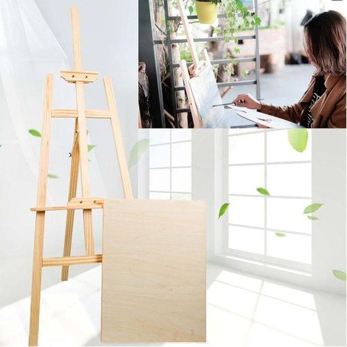 product_image_name-Generic-حامل لوحات استوديو متين بطول 1.50 متر من الخشب الصلب للرسم، الرسم، العرض، المعرض-4