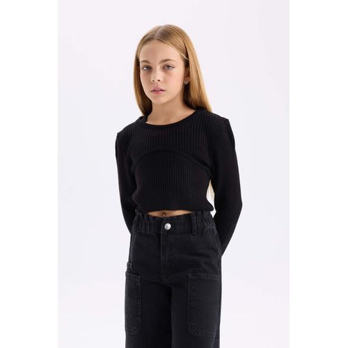 product_image_name-Defacto-بلوفر سليم فيت بياقة مستديرة-3