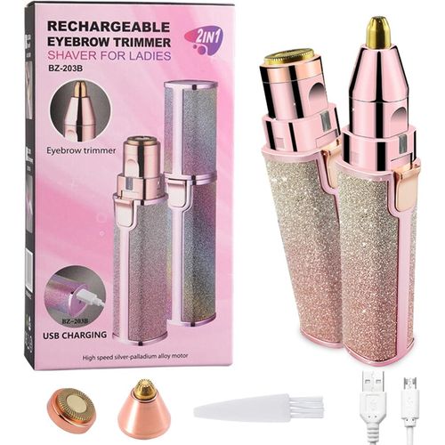 product_image_name-Generic-Épilateur Électrique 2 en 1 – Rasoir à Sourcils Indolore & Mini Tondeuse Féminine-1