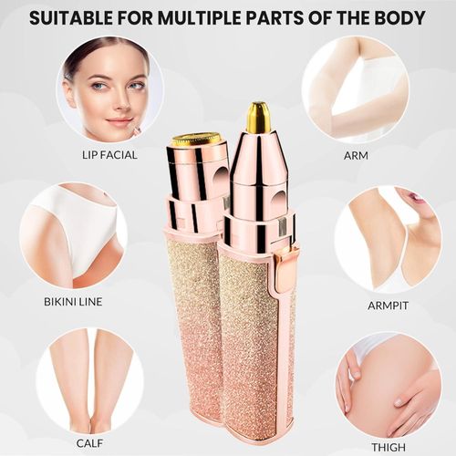 product_image_name-Generic-Épilateur Électrique 2 en 1 – Rasoir à Sourcils Indolore & Mini Tondeuse Féminine-4