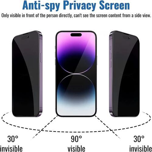 product_image_name-Generic-Incassable Fumé pour Iphone Xs Protecteur d'Écran de Confidentialité Anti-espion-2
