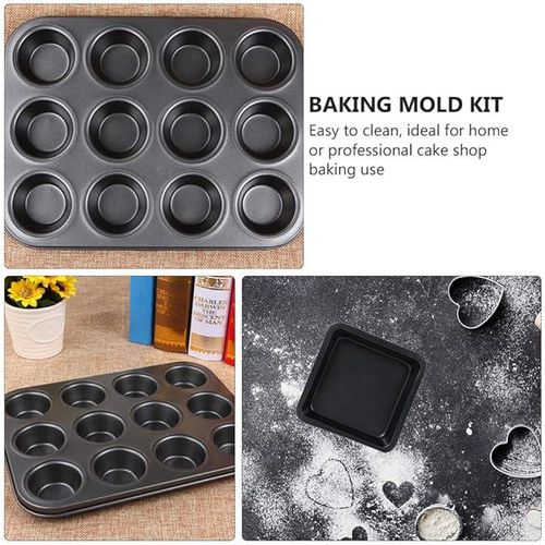 product_image_name-Generic-2 Moule à gâteau 12 tasses Anti-adhésif,moule à cupcake à muffins-Moule à pâtisserie-3