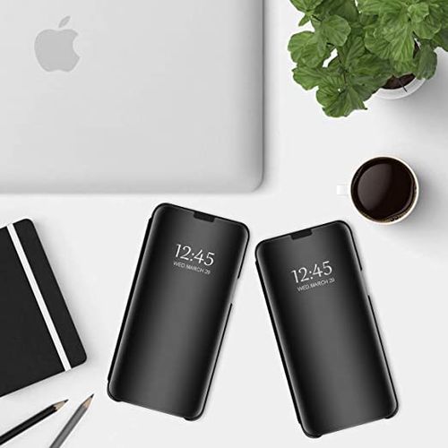 product_image_name-Generic-Xiaomi Redmi Note 9S Plating Mirror Leather Case - Black-5