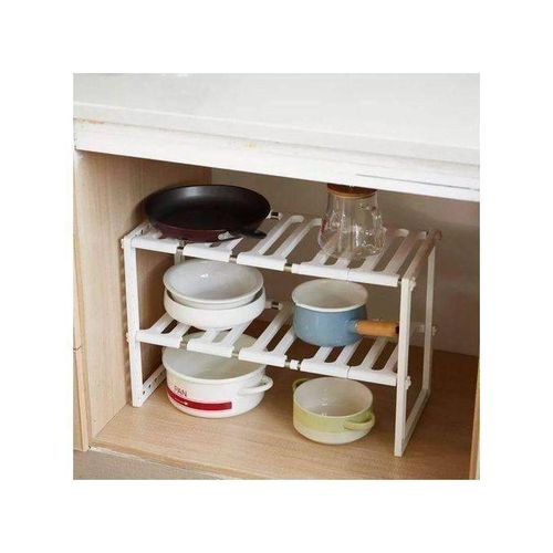 product_image_name-Generic-حامل أبيض متعدد الاستخدامات - رف قابل للتعديل للمطبخ والحمام-3