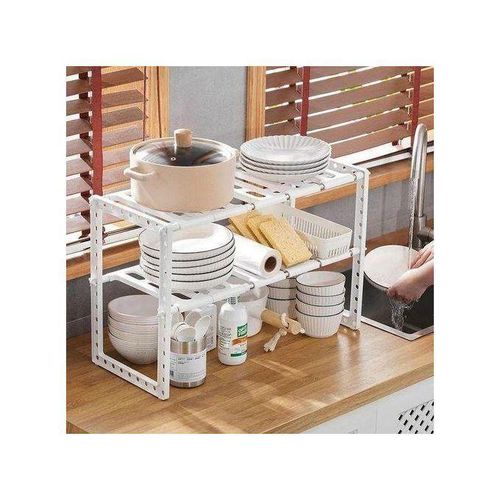 product_image_name-Generic-حامل أبيض متعدد الاستخدامات - رف قابل للتعديل للمطبخ والحمام-6