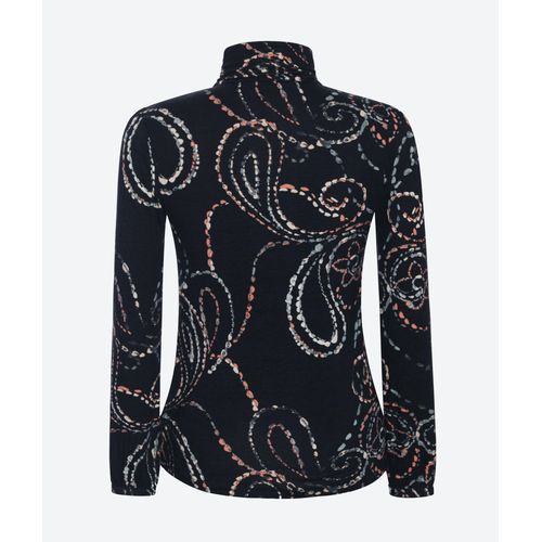 product_image_name-Captain-T-shirt col montant boutonné pour femme -1