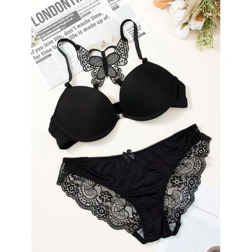Generic Ensemble Soutien Gorge Et Culotte En Dentelle Contrastee a prix pas cher Jumia Maroc