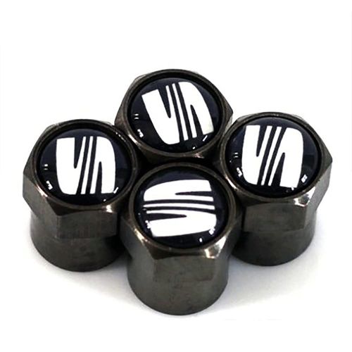 Generic 4 pièces Bouchon Capuchons de valve de pneu logo SEAT Noir à prix  pas cher