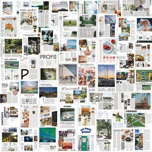 product_image_name-Generic-52pcs Newspaper News Photo Stickers-1