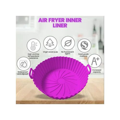 2pcs Air Fryer Panier en silicone Moule en silicone Air Friteuse