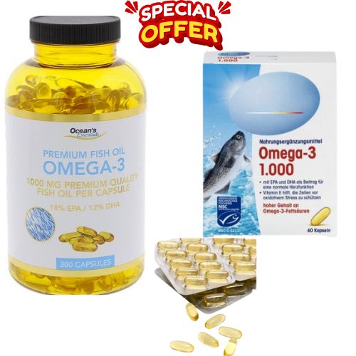 Ocean's Essentials Huile de poisson premium 300 capsules Pilule d