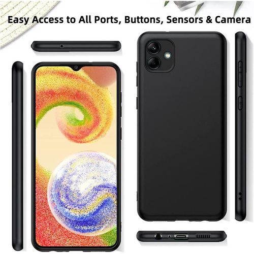 product_image_name-Case-Pochette Silicone pour Samsung Galaxy A04 Protection Antichoc Noir-2