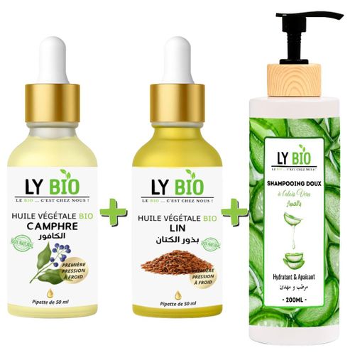 product_image_name-LY BIO-PACK HUILE CAMPHREE 50ML - PIPETTE + HUILE LIN 50ML - PIPETTE + SHAMPOOING ALOE VERA 200ML-1