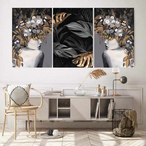 product_image_name-Generic-لوحة فنية صورة حائطية حديثة 3 قطع الابعاد  100 / 50 سم-1