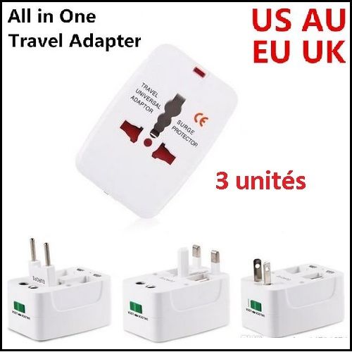 ADAPTATEUR DE PRISE POUR VOYAGE Adaptateur Universel Secteur US-UK