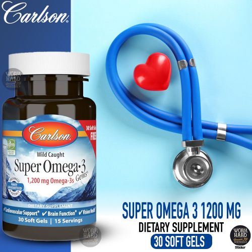 product_image_name-Carlson-Super Omega-3 Gems, 1200 mg Omega-3 Fatty Acids with EPA and DHA, Wild-Caught Norwegian Fish Oil Omega 3 Supplement, 100 Softgels Sticker Sustainably Sourced Omega 3 Fish Oil,-1