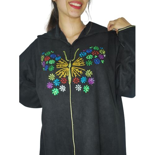 Generic Djellaba pour femme en faux daim avec avec un joli motif en FASHION Jelaba femme a prix pas cher Jumia Maroc