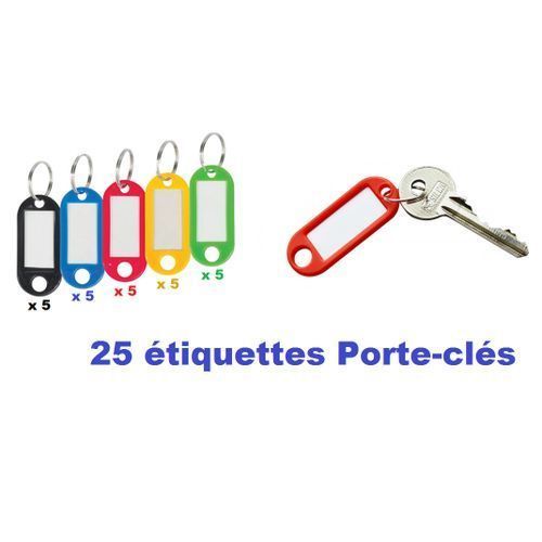 25 de Cap clé d'identification clés couvercle 5 couleurs assorties 5 de  chaque