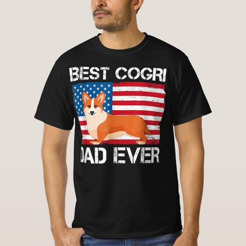 product_image_name-Generic-Mens Corgi Dog Dad Ever American Flag Dog Lover Gi T-Shirt unique design - t shirt tres bon qualite-1