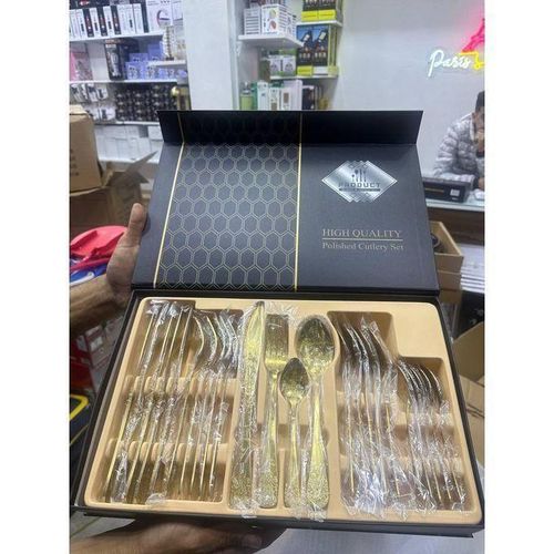 product_image_name-Generic-Lot de 24 couverts dorés pour 6 personnes, coffret cadeau avec boîte de qualité supérieure et lettre cadeau, ensemble de couverts en acier inoxydable, cadeau de pendaison de crémaillère, ensemble de-2