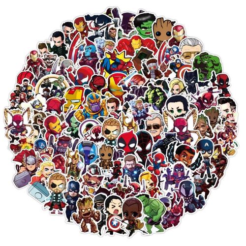 Generic Disney Marvel Avengers Mignon Super Héros De Bande Dessinée  Autocollants BY AMIX à prix pas cher