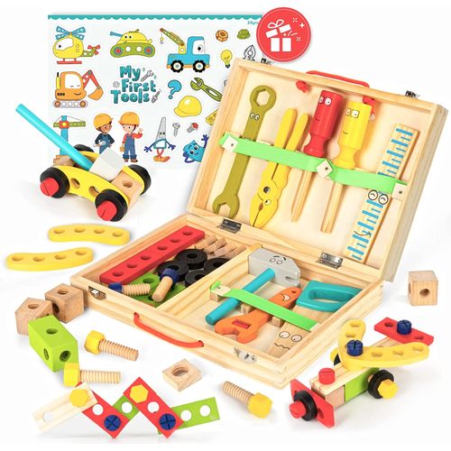 Generic Jouet de boîte à outils en bois démontage d'écrou pour enfants-  RWT-262 à prix pas cher