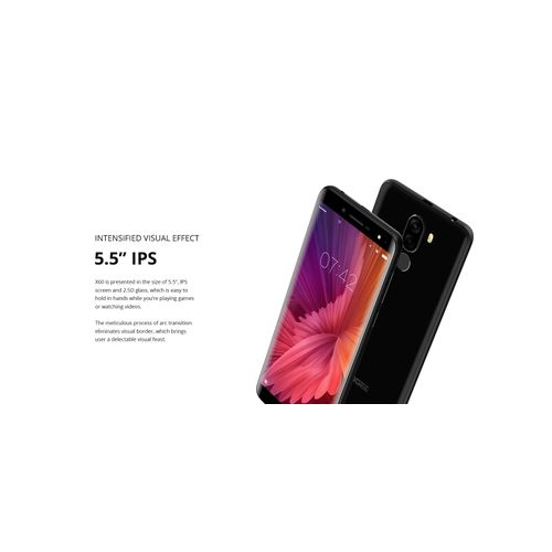 Doogee X60L - 4G / مزدوج سيم - 5.5 بوصة ، 16 غيغابايت - 2 غيغابايت ، ANDROID GO ، FACE ID ، أسود