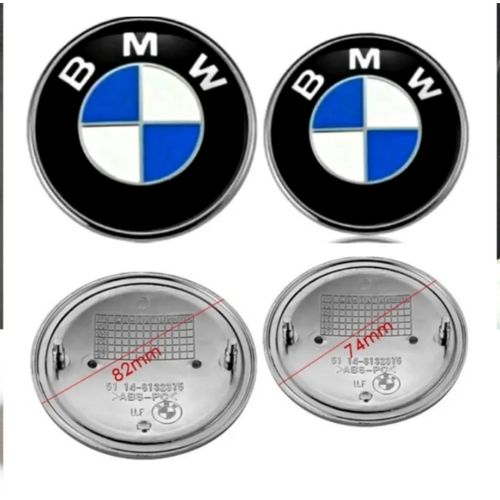 Bmw Logo BMW, capot 82 mm, emblème de coffre 74 mm, valable pour