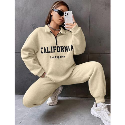 Generic Survêtement 2 Pièces Ensemble Jogging Tracksuit Hoodies Femmes Ref  55 - Gris à prix pas cher