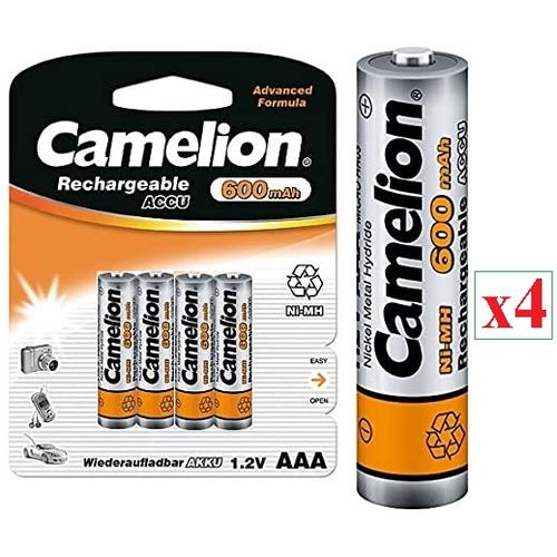 Camelion Rechargeables Accu AAA 600 mAh // Piles 4 Unités à prix