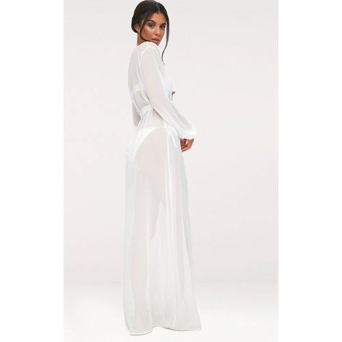Other LONG KIMONO DE PLAGE BLANC CEINTURE prix pas cher