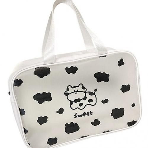 product_image_name-Generic-حقيبة مكياج البقرة السوداء شفافة ومقاومة للماء سعة كبيرة للنساء-4