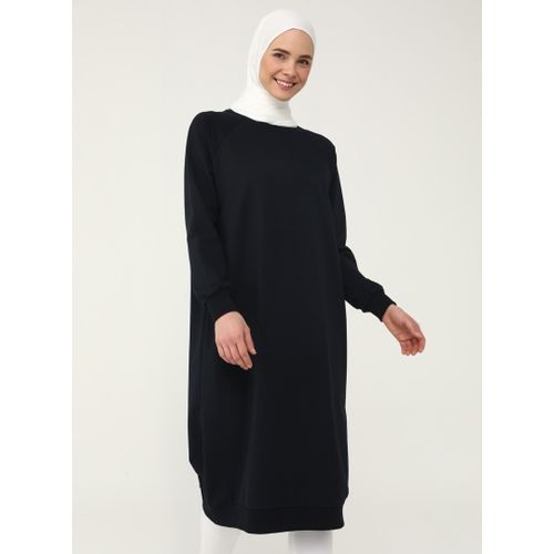 product_image_name-Modanisa-Sweat ras du cou - Noir - Refka Basic.-3