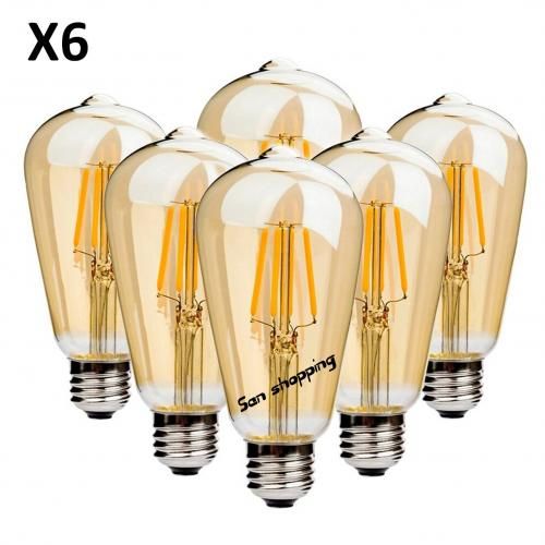 Ampoule 6 Pcs Ampoule LED Edison E27 4W Pour La Maison Gloeilamp Industriel  Décoratif à prix pas cher