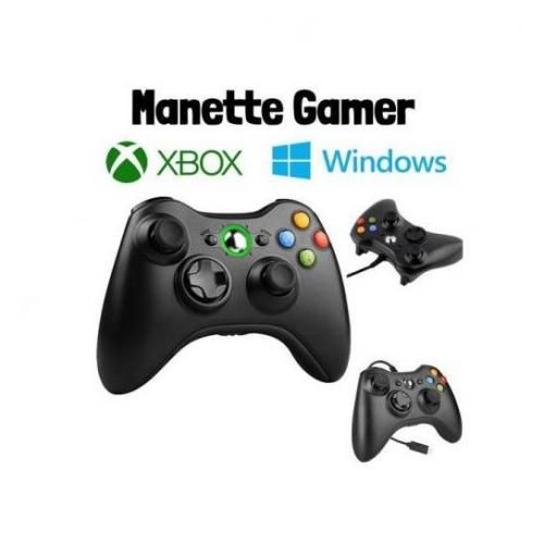 Manette filaire pour les jeux Windows PC / Xbox 360 /
