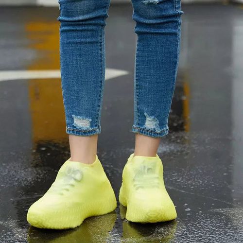 Couvre-chaussures en silicone imperméables, couvre-chaussures de pluie  réutilisables et antidérapants A