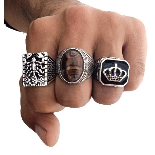 product_image_name-Generic-3 Bague en acier inoxydable pour hommes-3