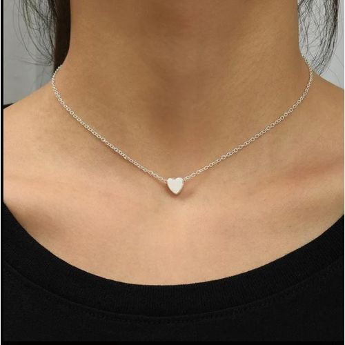 product_image_name-Generic-Collier Élégant avec Pendentif Petit Cœur Argenté-2