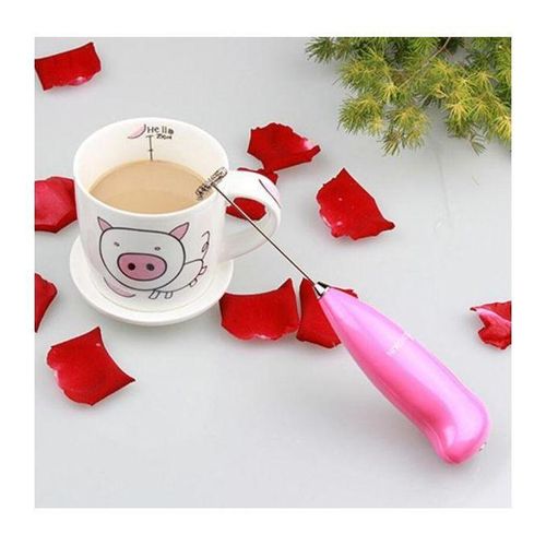 product_image_name-Generic-Mini mélangeur électrique poignée en acier inoxydable // Batteur À Oeufs// Mousseur À Lait et Café // Mini Mixueur du crème - Rose-1