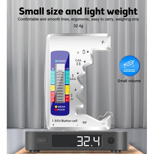 product_image_name-Generic-كاشف سعة البطارية، أداة قياس رقمية 90*60 مم، لبطارية AA، AAA، بطارية مربعة 9 فولت وبطارية قابلة للشحن-2